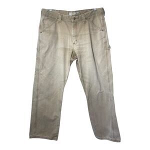Lee Mens Carpenter Jeans 38x30 Tan Beige Khaki Utility